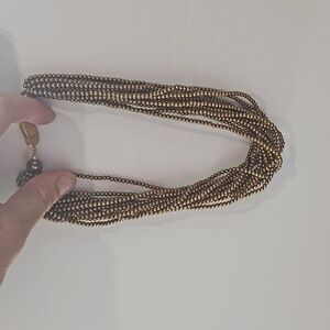 Bronze beaded necklace